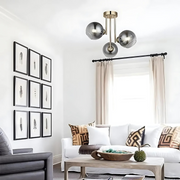 Modern chandelier with bulb MODUS, 3x E27, Gold, Metal Modern Chandeliers Default Title Alessandro Design