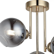 Modern chandelier with bulb MODUS, 3x E27, Gold, Metal Modern Chandeliers Default Title Alessandro Design