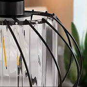 Modern Classic Chandelier, Suspended, Monica LC910/3LBK, 3 X E27, Black, Metal and Glass, Adjustable Height Classic Chandeliers Default Title Alessandro Design
