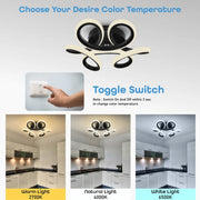 LED Chandelier VERTEX HELIX, 65W, Cold/Warm/Neutral light, Black LED Chandeliers Default Title Alessandro Design