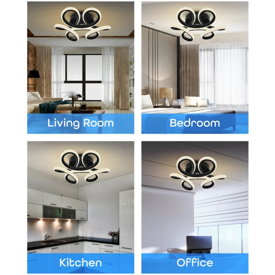 LED Chandelier VERTEX HELIX, 65W, Cold/Warm/Neutral light, Black LED Chandeliers Default Title Alessandro Design