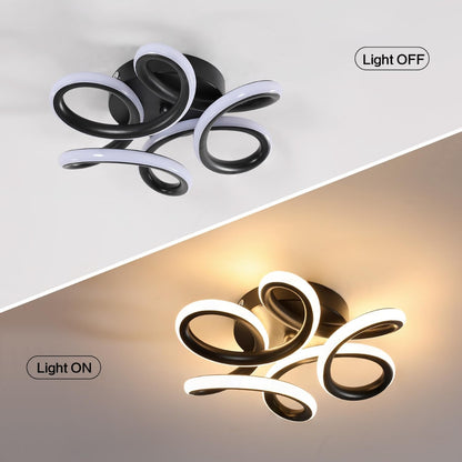 LED Chandelier VERTEX HELIX, 65W, Cold/Warm/Neutral light, Black LED Chandeliers Default Title Alessandro Design