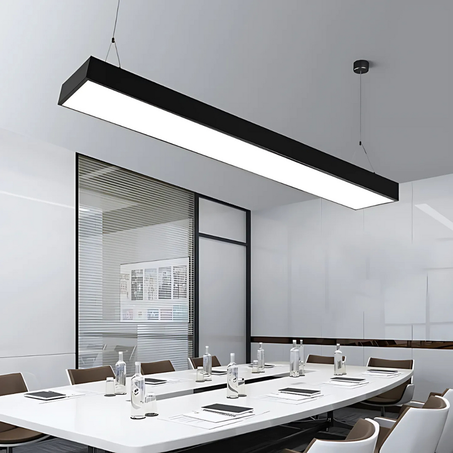 Lustra LED suspendata DARIN, 120cm, 23W, Inaltime Reglabila, Lumina Rece, Negru Lustre Moderne Default Title Alessandro Design