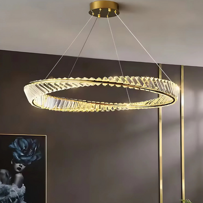 LED chandelier with remote control and crystal LUIGI, 57W, Cold/Warm/Neutral light, Dimmable, Gold LED chandeliers with remote control Default Title Alessandro Design