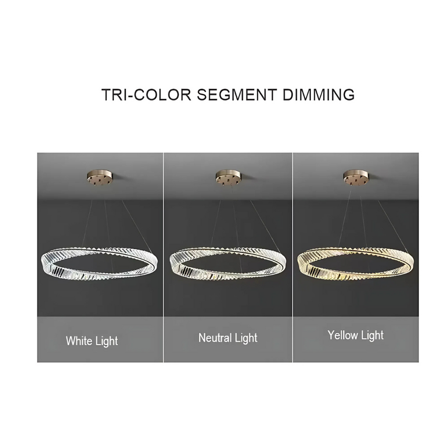LED chandelier with remote control and crystal LUIGI, 57W, Cold/Warm/Neutral light, Dimmable, Gold LED chandeliers with remote control Default Title Alessandro Design