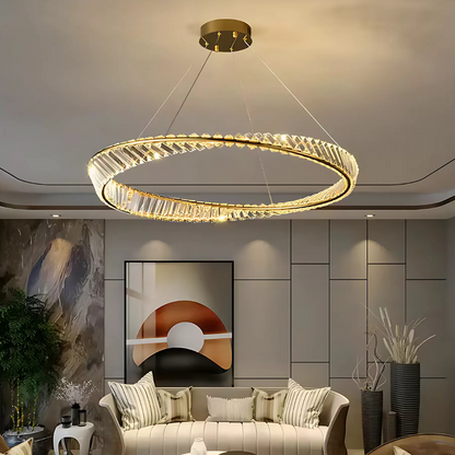 LED chandelier with remote control and crystal LUIGI, 57W, Cold/Warm/Neutral light, Dimmable, Gold LED chandeliers with remote control Default Title Alessandro Design