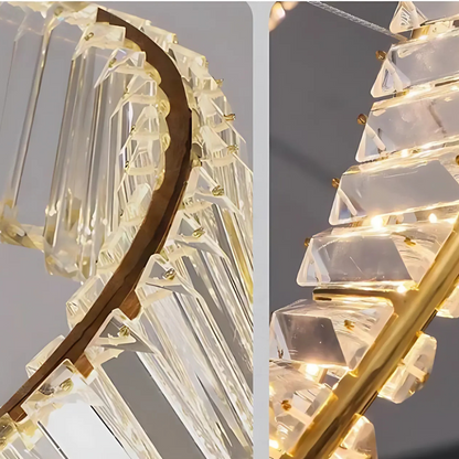 LED chandelier with remote control and crystal LUIGI, 57W, Cold/Warm/Neutral light, Dimmable, Gold LED chandeliers with remote control Default Title Alessandro Design