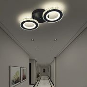 LED chandelier with remote control and crystal NOVA ROTONDA 32W, 2 Circles, Cold/Warm/Neutral light, Dimmable, Black Crystal LED Chandeliers Default Title Alessandro Design