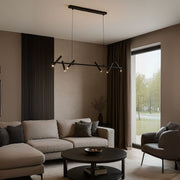 Lustra LED Harman, 23W, 6 Surse, Lumina Neutra, Negru Lustre Moderne Default Title Alessandro Design