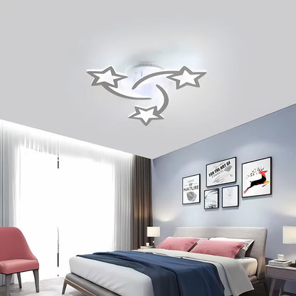 LED chandelier with remote control IPOMOEA 51W, 3 Stars, Cold/Warm/Neutral light, Dimmable, White LED chandelier with remote control Default Title Alessandro Design