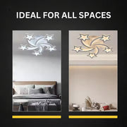 LED chandelier with remote control IPOMOEA 85W, 5 Stars, Cold/Warm/Neutral light, Dimmable, White LED chandelier with remote control Default Title Alessandro Design