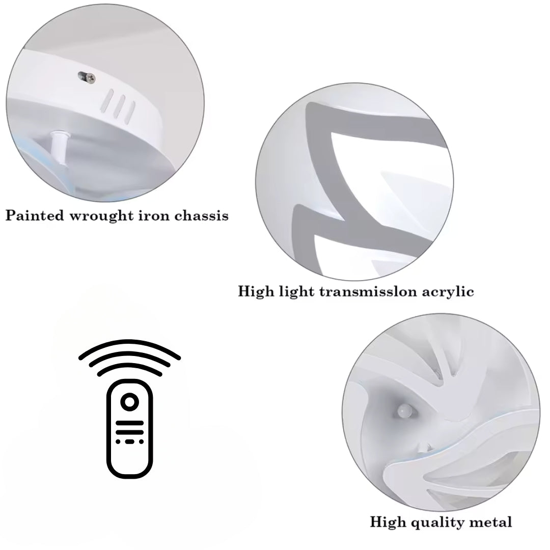 LED chandelier with remote control LILY 40W, 3 Elements, Cold/Warm/Neutral light, Dimmable, White LED chandelier with remote control Default Title Alessandro Design