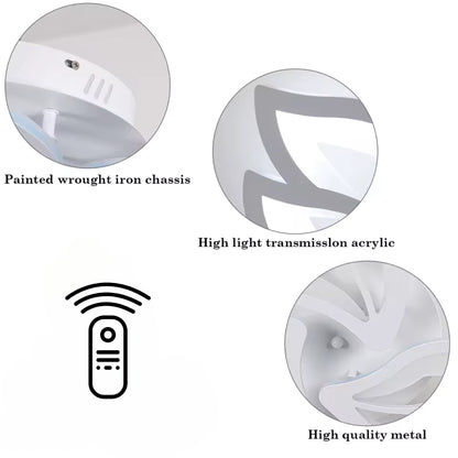 LED chandelier with remote control LILY 40W, 3 Elements, Cold/Warm/Neutral light, Dimmable, White LED chandelier with remote control Default Title Alessandro Design