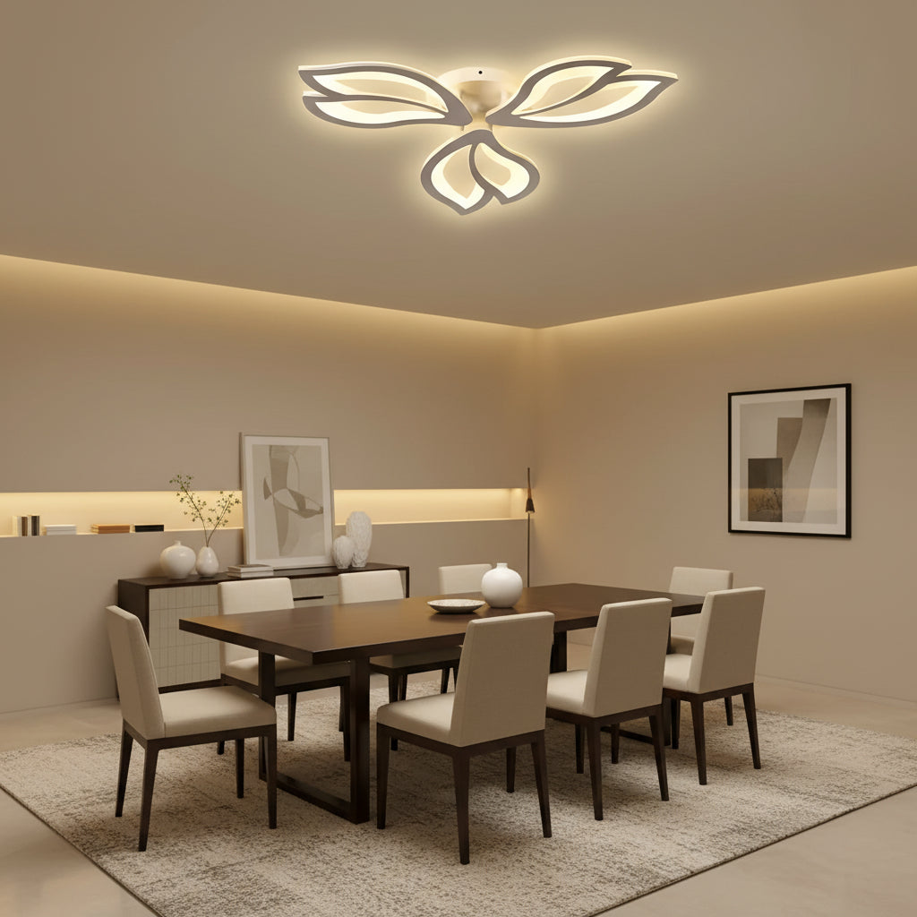 LED chandelier with remote control LILY 40W, 3 Elements, Cold/Warm/Neutral light, Dimmable, White LED chandelier with remote control Default Title Alessandro Design