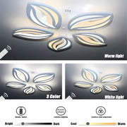 LED chandelier with remote control ORCHID 66W, 5 Petals, Cold/Warm/Neutral light, Dimmable, White LED chandelier with remote control Default Title Alessandro Design