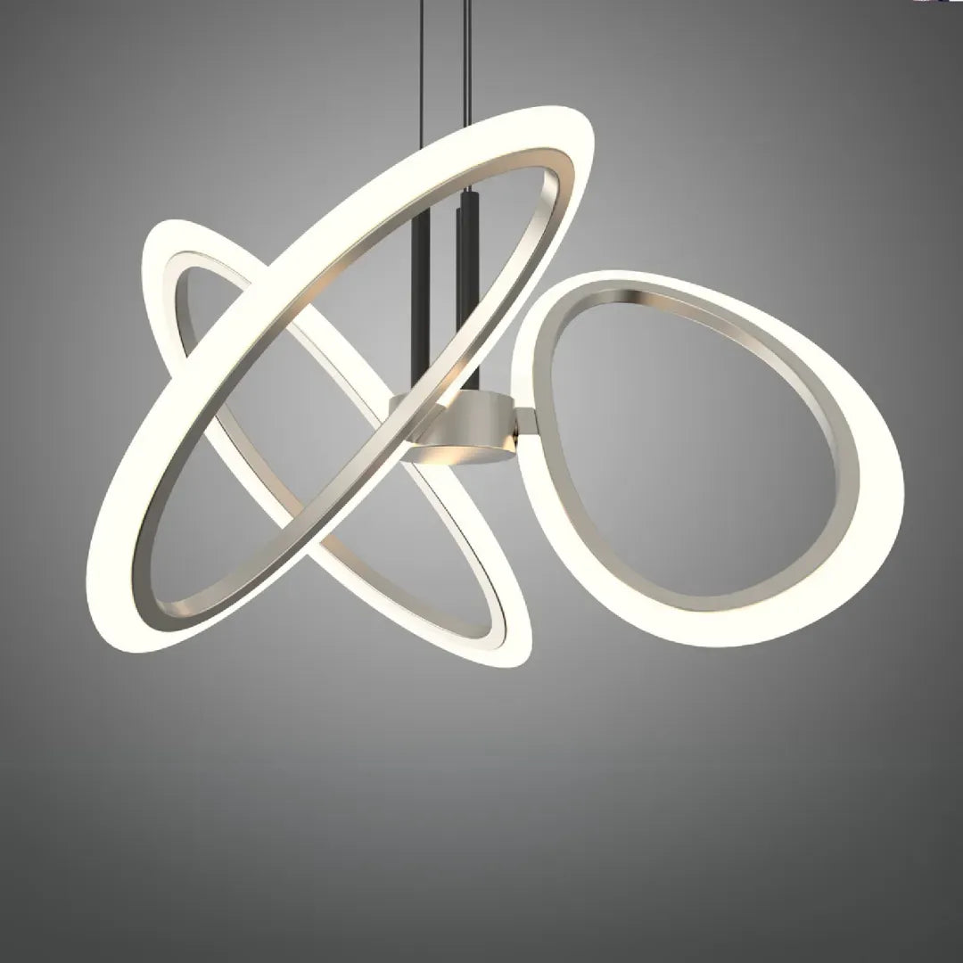 Lustra LED suspendata cu Telecomanda RIMINI 52W, 3 Elemente, lumina Rece/Calda/Neutra, Dimabila, Auriu Lustre LED cu Telecomanda Default Title Alessandro Design