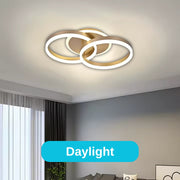 LED chandelier with remote control RINOVA 41W, 2 Circles, Cold/Warm/Neutral light, Dimmable, Gold LED chandelier with remote control Default Title Alessandro Design