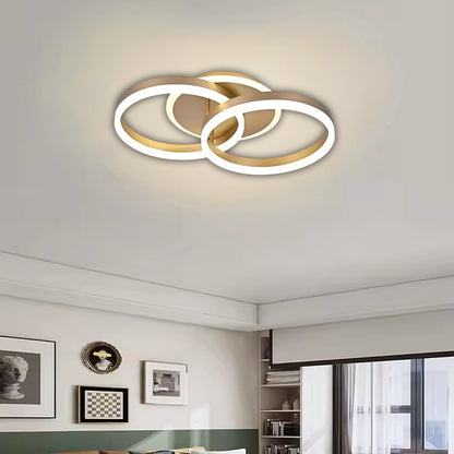 LED chandelier with remote control RINOVA 41W, 2 Circles, Cold/Warm/Neutral light, Dimmable, Gold LED chandelier with remote control Default Title Alessandro Design