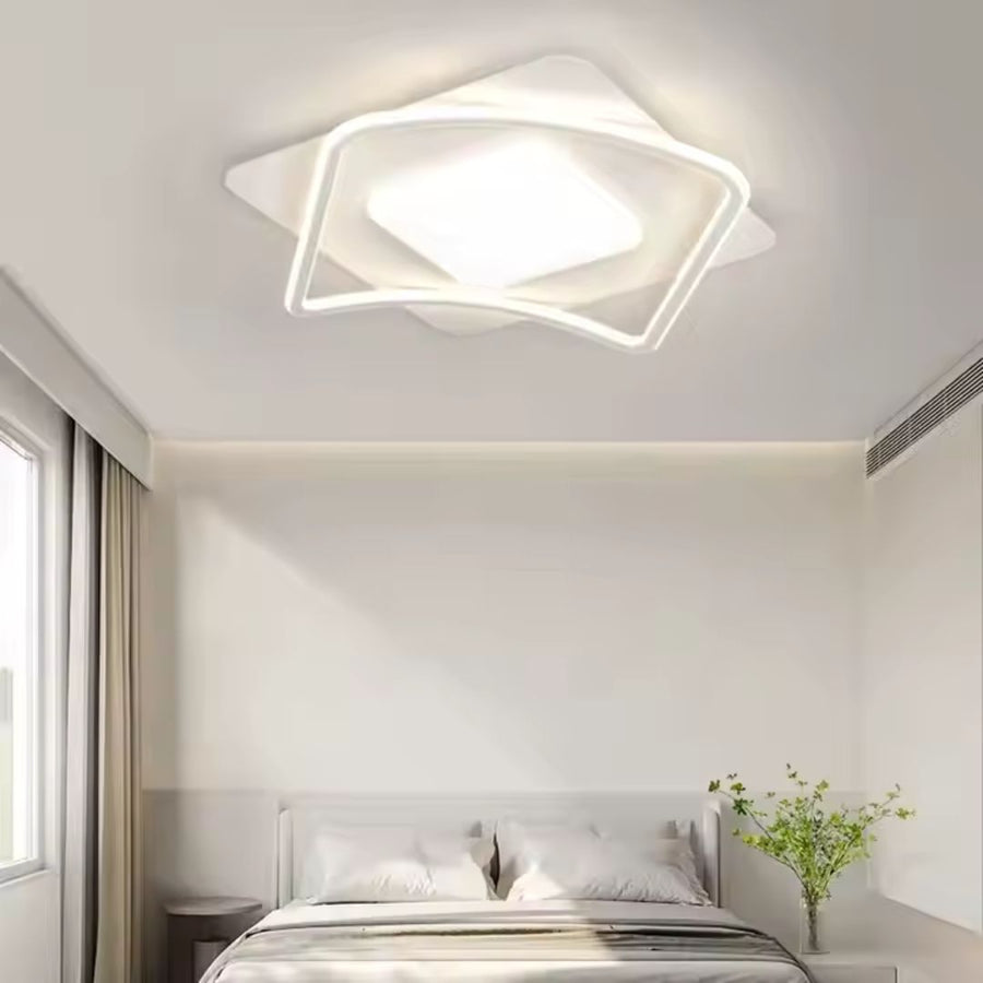 LED chandelier with remote control MODERNO 53W, 2 Squares, Cold/Warm/Neutral light, Dimmable, White LED chandelier with remote control Default Title Alessandro Design