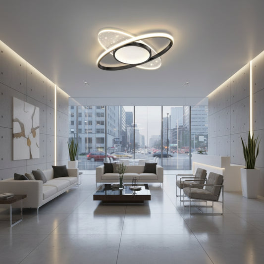 LED chandelier with remote control VARIO 69W, Oval, Cold/Warm/Neutral light, Dimmable, Black LED chandeliers with remote control Default Title Alessandro Design