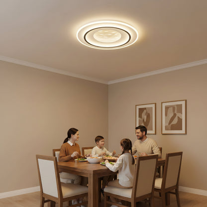 LED chandelier with remote control LINEA 125W, Round, Cold/Warm/Neutral light, Dimmable, Black