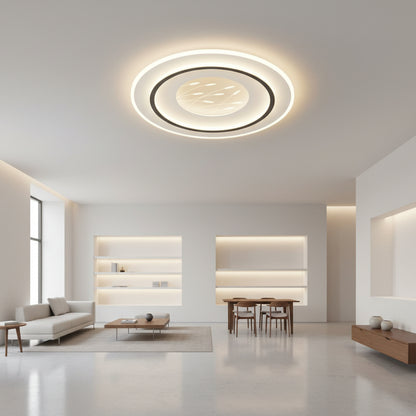 LED chandelier with remote control LINEA 125W, Round, Cold/Warm/Neutral light, Dimmable, Black