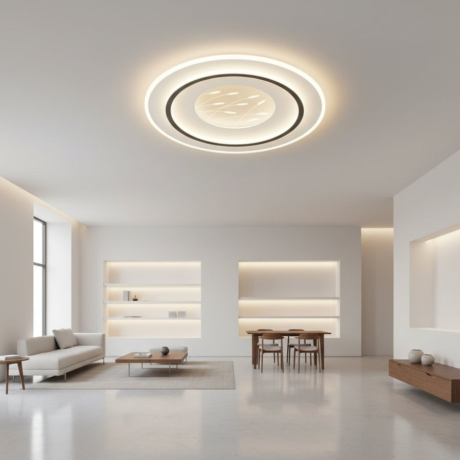 LED chandelier with remote control LINEA 125W, Round, Cold/Warm/Neutral light, Dimmable, Black