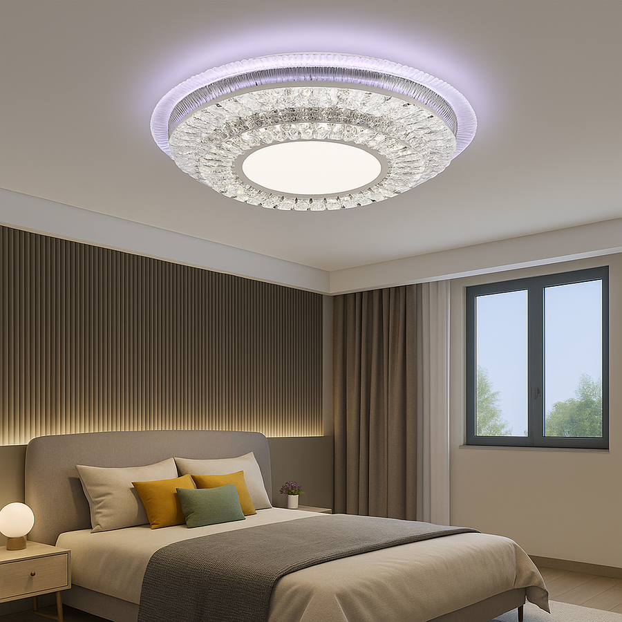 LED chandelier with remote control MIRALUX RGB, 62W, Blue/Cold/Neutral/Warm light, Dimmable, White LED chandelier with remote control Default Title Alessandro Design