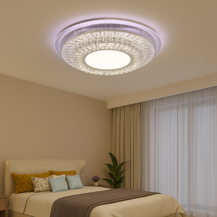 LED chandelier with remote control MIRALUX RGB, 62W, Blue/Cold/Neutral/Warm light, Dimmable, White LED chandelier with remote control Default Title Alessandro Design