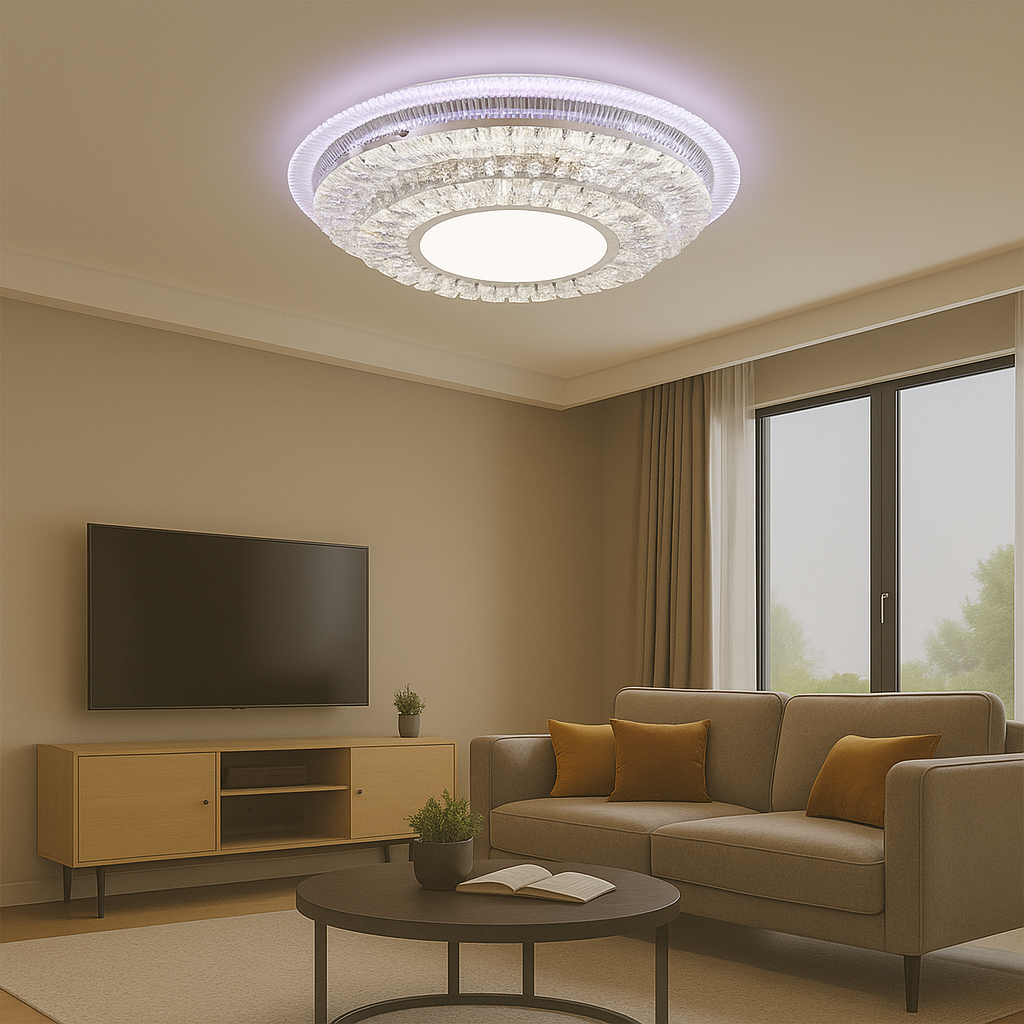 LED chandelier with remote control MIRALUX RGB, 62W, Blue/Cold/Neutral/Warm light, Dimmable, White LED chandelier with remote control Default Title Alessandro Design