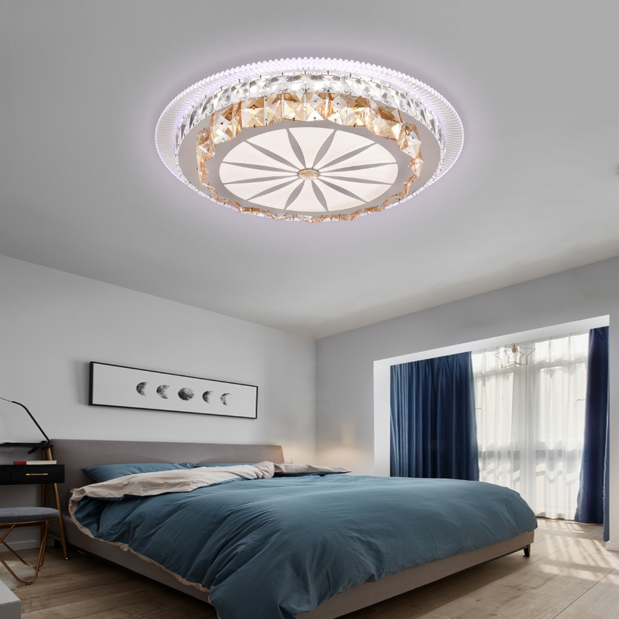 LED chandelier with remote control DAVIDE RGB 62W, Blue/Cold/Warm light, Dimmable, White LED chandelier with remote control Default Title Alessandro Design