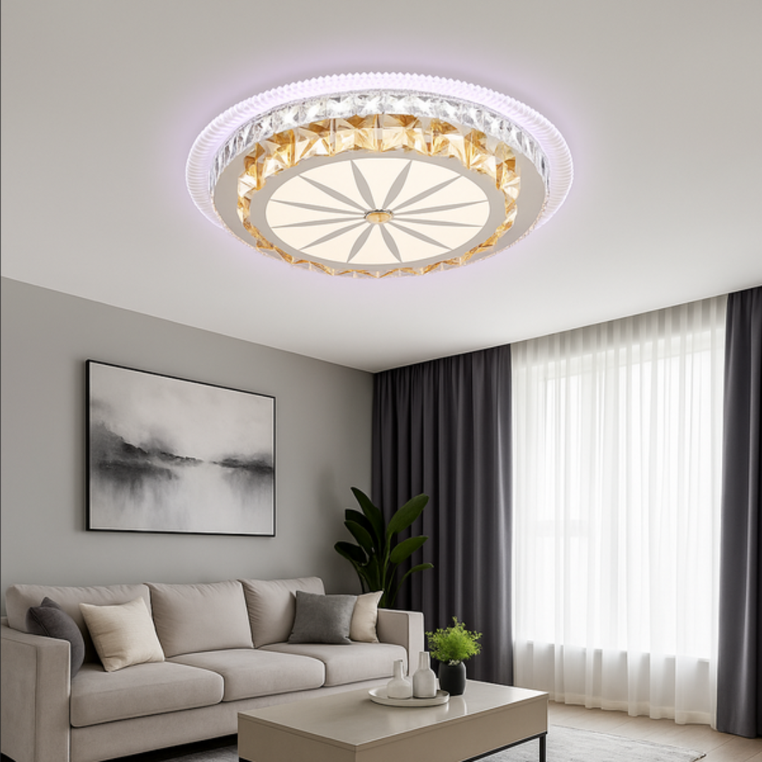 LED chandelier with remote control DAVIDE RGB 62W, Blue/Cold/Warm light, Dimmable, White LED chandelier with remote control Default Title Alessandro Design