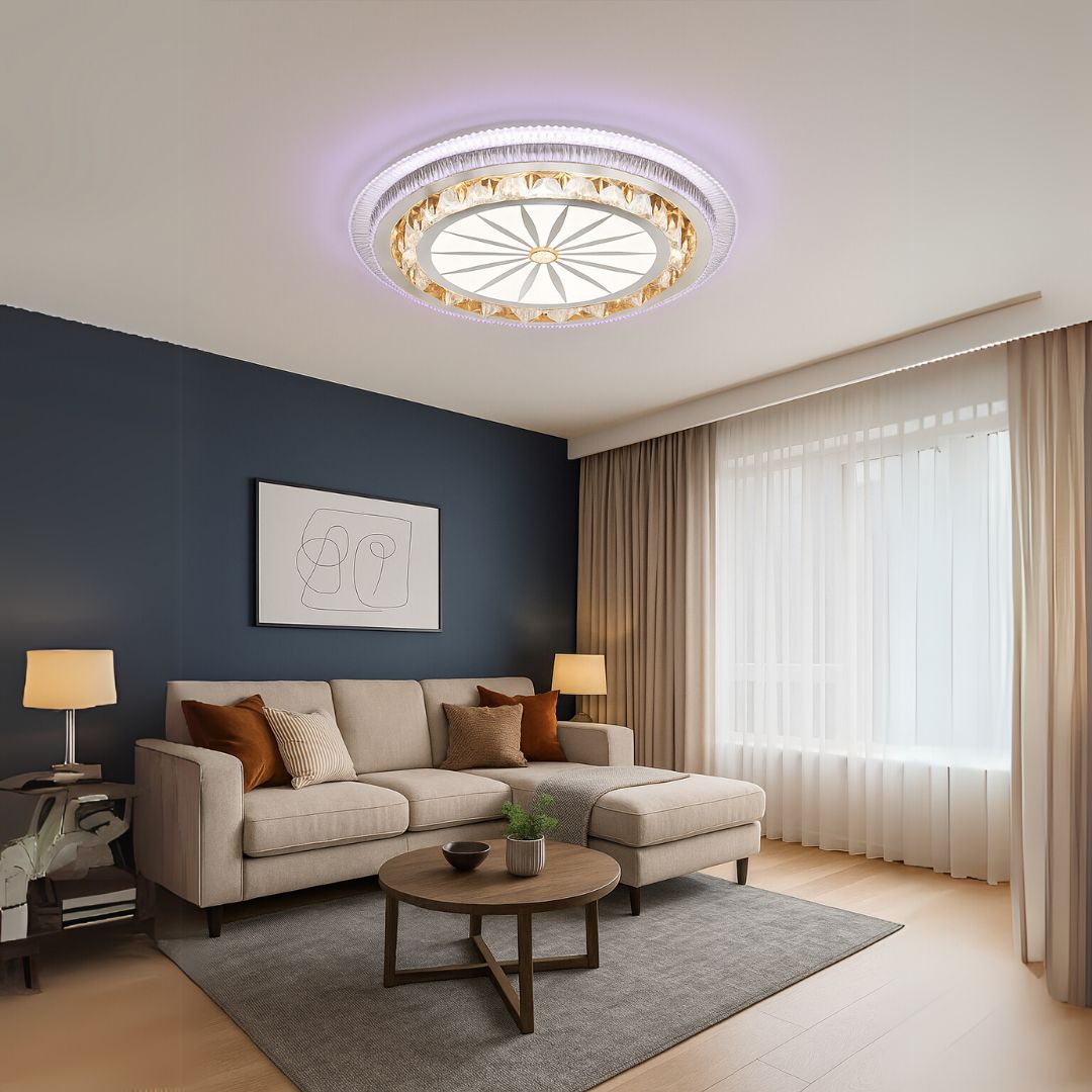 LED chandelier with remote control DAVIDE RGB 62W, Blue/Cold/Warm light, Dimmable, White LED chandelier with remote control Default Title Alessandro Design