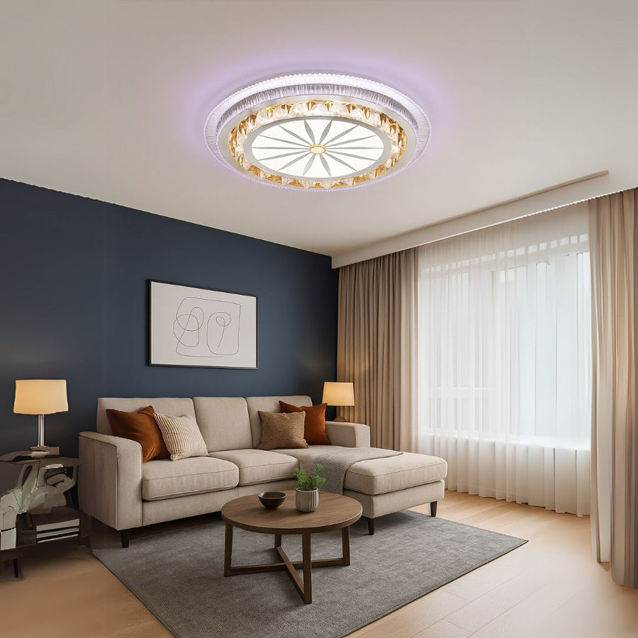 LED chandelier with remote control DAVIDE RGB 62W, Blue/Cold/Warm light, Dimmable, White LED chandelier with remote control Default Title Alessandro Design