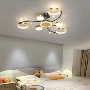 Lustra LED cu Telecomnda KARINA, 31W, 6 Elemente, Lumina Calda/Rece/Neutra, Dimabila, Auriu Lustre LED cu Telecomanda Default Title Alessandro Design