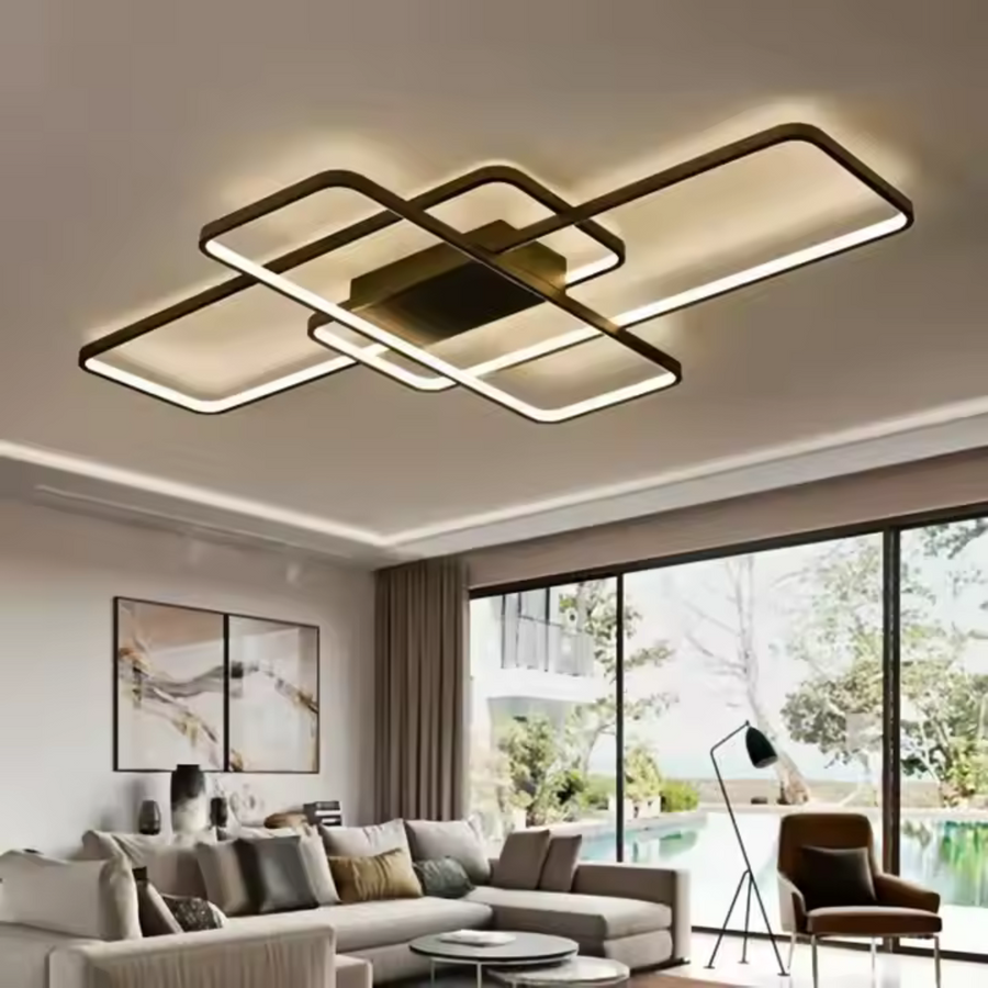 IANUSIS LED Chandelier with remote control 95W, 3 Elements, Cold/Warm/Neutral light, Dimmable, Black LED Chandeliers with Remote Control Default Title Alessandro Design