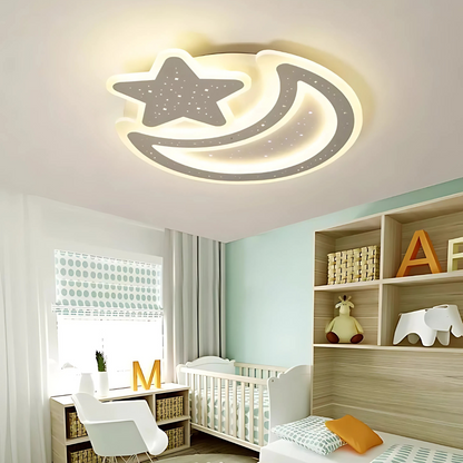 Nova LED Chandelier with Remote Control, 89W, Dimmable, Moon and Star Shape, White LED Chandelier with Remote Control Default Title Alessandro Design
