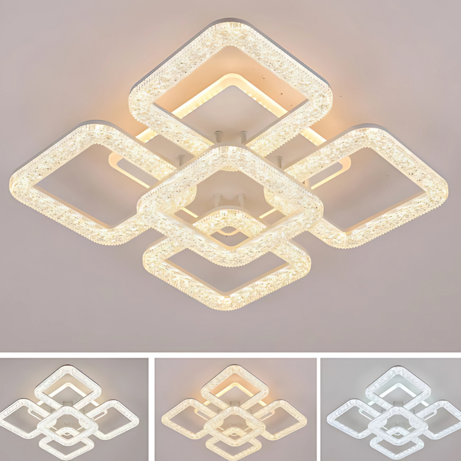 LED Chandelier Astrid with Remote Control, 134W, Dimmable, White LED Chandeliers with Remote Control Default Title Alessandro Design