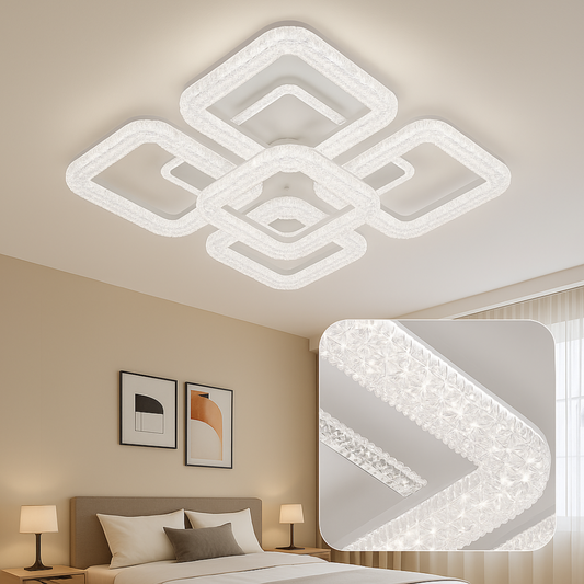 LED Chandelier Astrid with Remote Control, 134W, Dimmable, White LED Chandeliers with Remote Control Default Title Alessandro Design