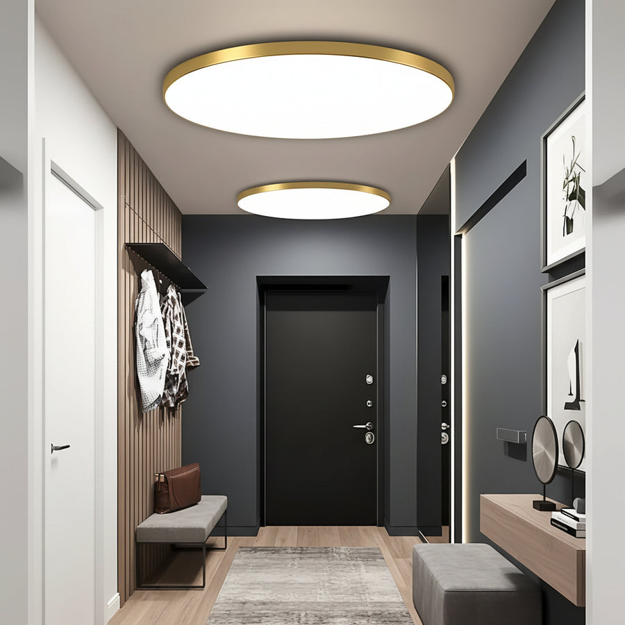 LED ceiling light SOLIS 27cm 20W Cold Light Gold LED ceiling lights Default Title Alessandro Design