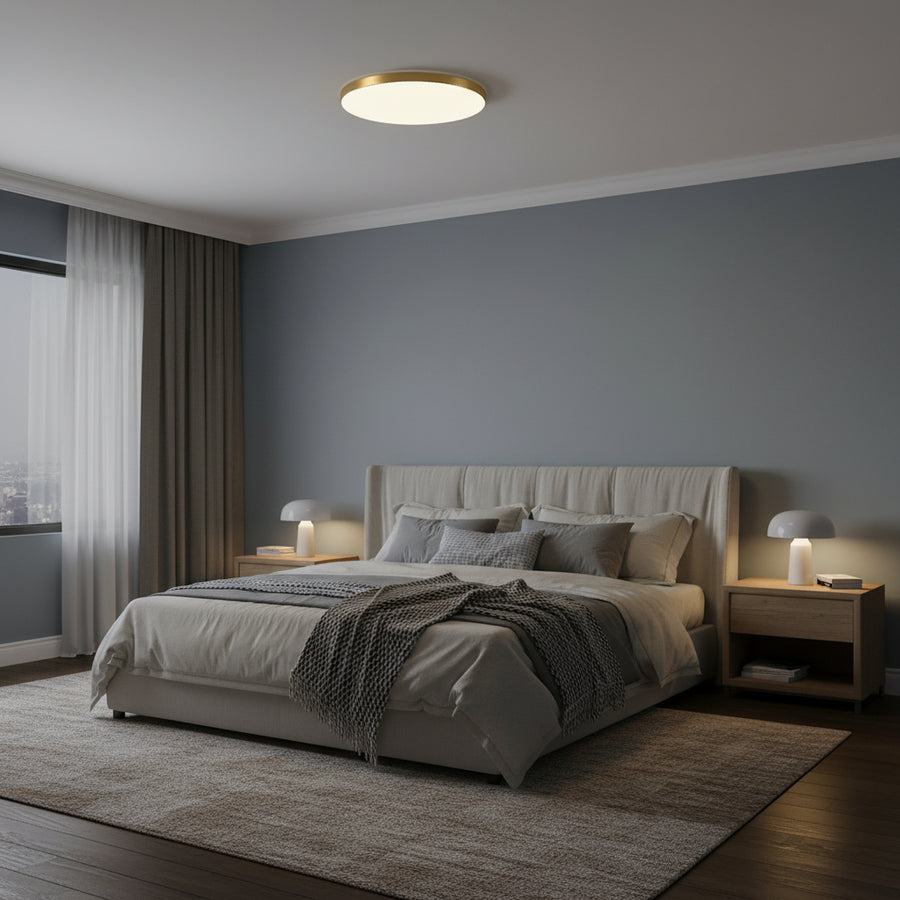 LED ceiling light SOLIS 37cm 33W Cold Light Gold LED ceiling lights Default Title Alessandro Design