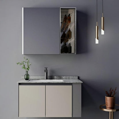 ZAKYNTHOS Bathroom Furniture Set, 80cm, 2 Pieces, Gray and Cream Bathroom Furniture Default Title Alessandro Design