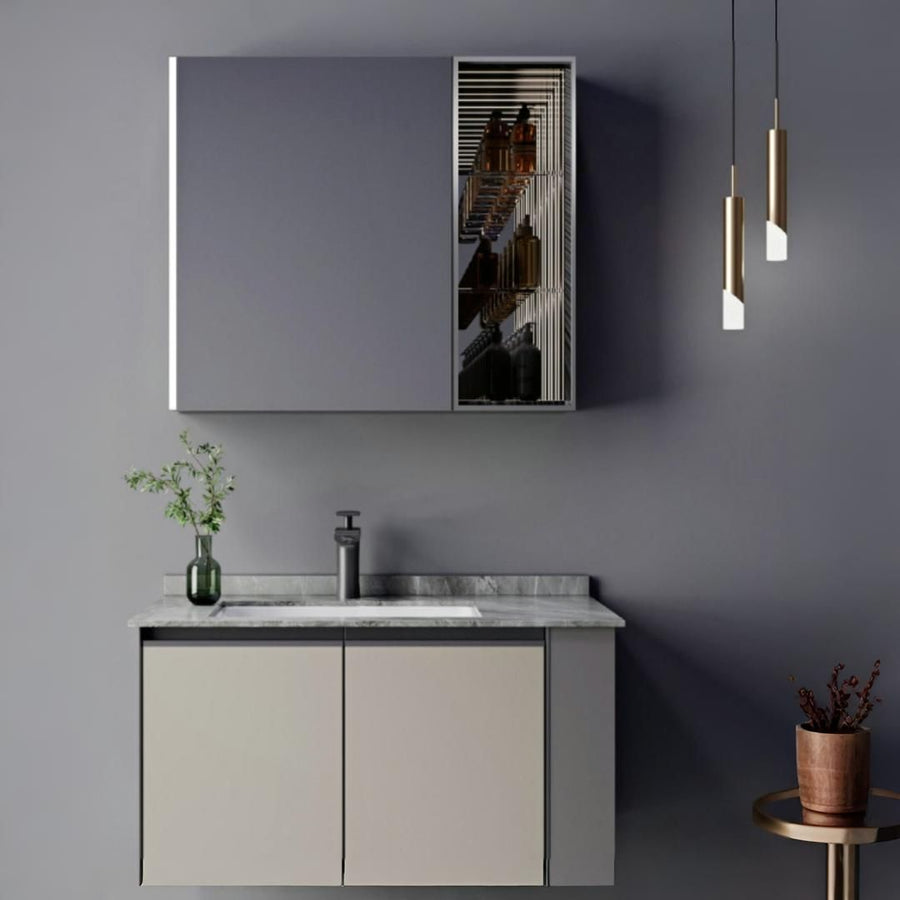 ZAKYNTHOS Bathroom Furniture Set, 80cm, 2 Pieces, Gray and Cream Bathroom Furniture Default Title Alessandro Design