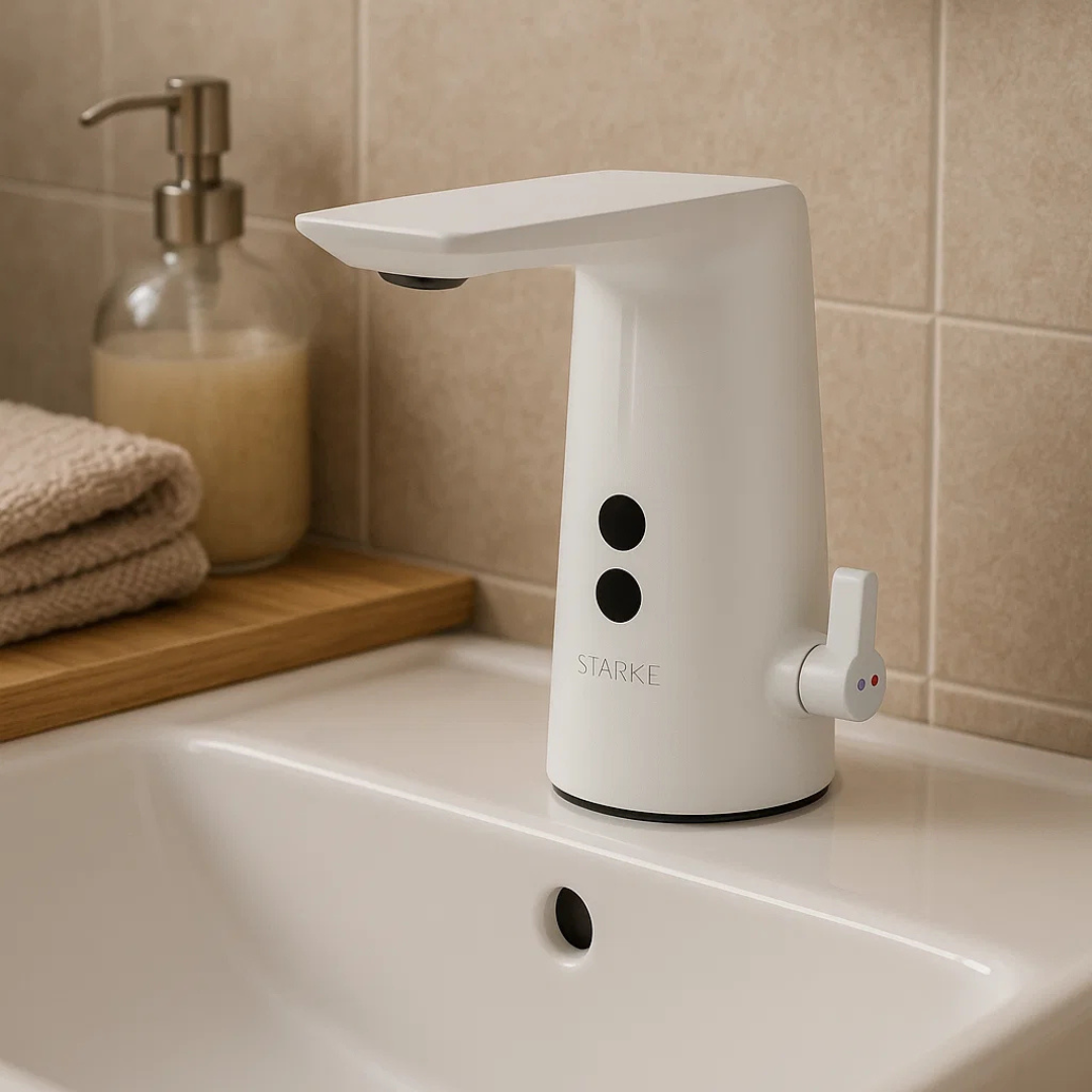 Sink Faucet with Sensor, Sanitary Brass, White, RW-190WH Bathroom Faucets Default Title Alessandro Design