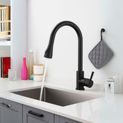 Kitchen Faucet with Extractable Shower, Tap with Touch for On/Off, SUS304 Stainless Steel, Black, CF/TOUCH/2 Kitchen Faucets Default Title Alessandro Design