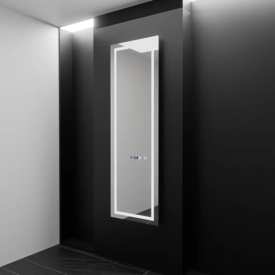 Rectangular LED Mirror, 45x140cm, Giulia Marcello Radar Sensor, De-fogging System, Clock & Thermometer, Dimabila, Dressing Couture Dressing Mirrors Default Title Alessandro Design