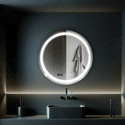 Round LED Mirror, 70cm, Celeste MotionGlow Marcello, Demister System, Clock & Thermometer, Dimmable, Warm Neutral Cold Light 3000K/4000K/6000K Marcello Mirrors Default Title Alessandro Design