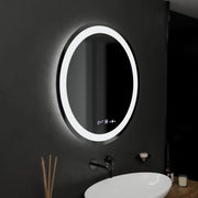 Round LED Mirror, 60cm, Celeste MotionGlow Marcello, Demister System, Clock & Thermometer, Dimmable, Warm Neutral Cold Light 3000K/4000K/6000K Marcello Mirrors Default Title Alessandro Design