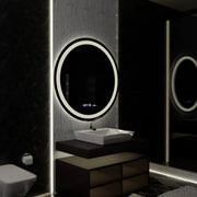 LED Round Mirror, 100cm, Celeste MotionGlow Marcello, De-fogging System, Clock & Thermometer, Dimabila Mirrors Marcello Default Title Alessandro Design