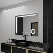Rectangular LED Mirror, 100x80cm, Precision MotionGlow Marcello, De-fogging System, Clock & Thermometer, Cosmetic Magnifier, Dimable Mirrors Marcello Default Title Alessandro Design